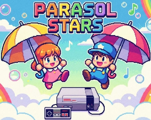Boîte et cartouche Parasol Stars pour Nintendo NES